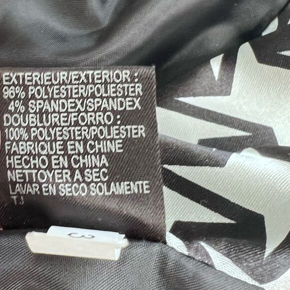 Tahari Suit Arthur Levine Skirt Size 6P Black White Stitched Trim Cuffed Sleeve - Picture 13 of 15